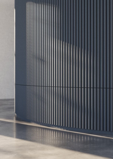 Panel ścienny 3D CANELÉ XL FLEX ARSTYL® – monumentalny efekt na zaokrąglonych powierzchniach