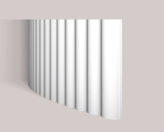 Panel ścienny 3D CANELÉ XL FLEX ARSTYL® – monumentalny efekt na zaokrąglonych powierzchniach