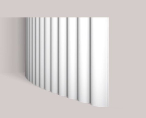 Panel ścienny 3D CANELÉ XL FLEX ARSTYL® – monumentalny efekt na zaokrąglonych powierzchniach