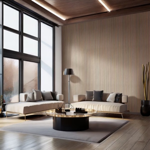 Panel akustyczny Akupanel | 240 Dąb Klasyczny Czarny Filc