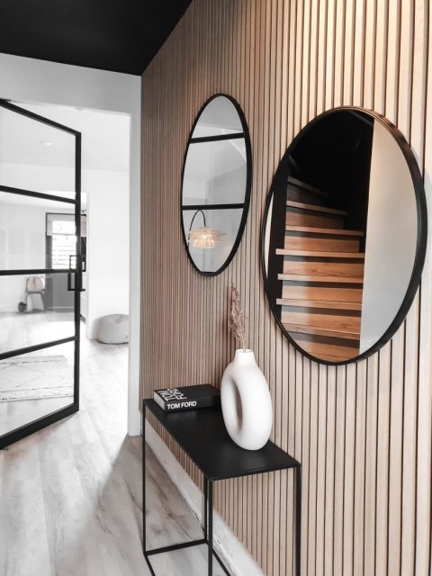 Panel akustyczny Akupanel | 240 Dąb Klasyczny Czarny Filc