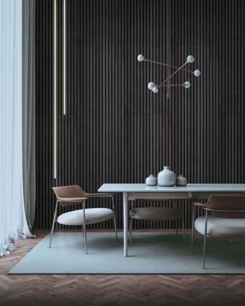 Panel akustyczny Akupanel | 240 Czarny Popiół