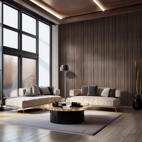 Panel akustyczny Akupanel | 300 Modrzew Rustykalny Przyciemniony