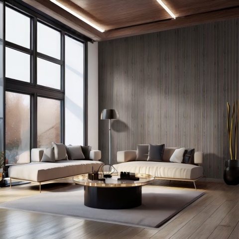 Panel akustyczny Akupanel | 240 Dąb Rustykalny Szary