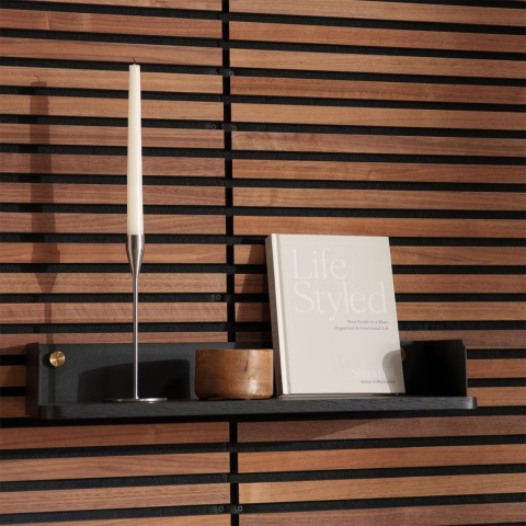 WoodUpp® CREATE | Półka na książki – Dąb czarny (55,9 x 20 cm)