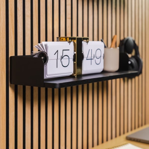 WoodUpp® CREATE | Półka na książki – Dąb czarny (55,9 x 20 cm)